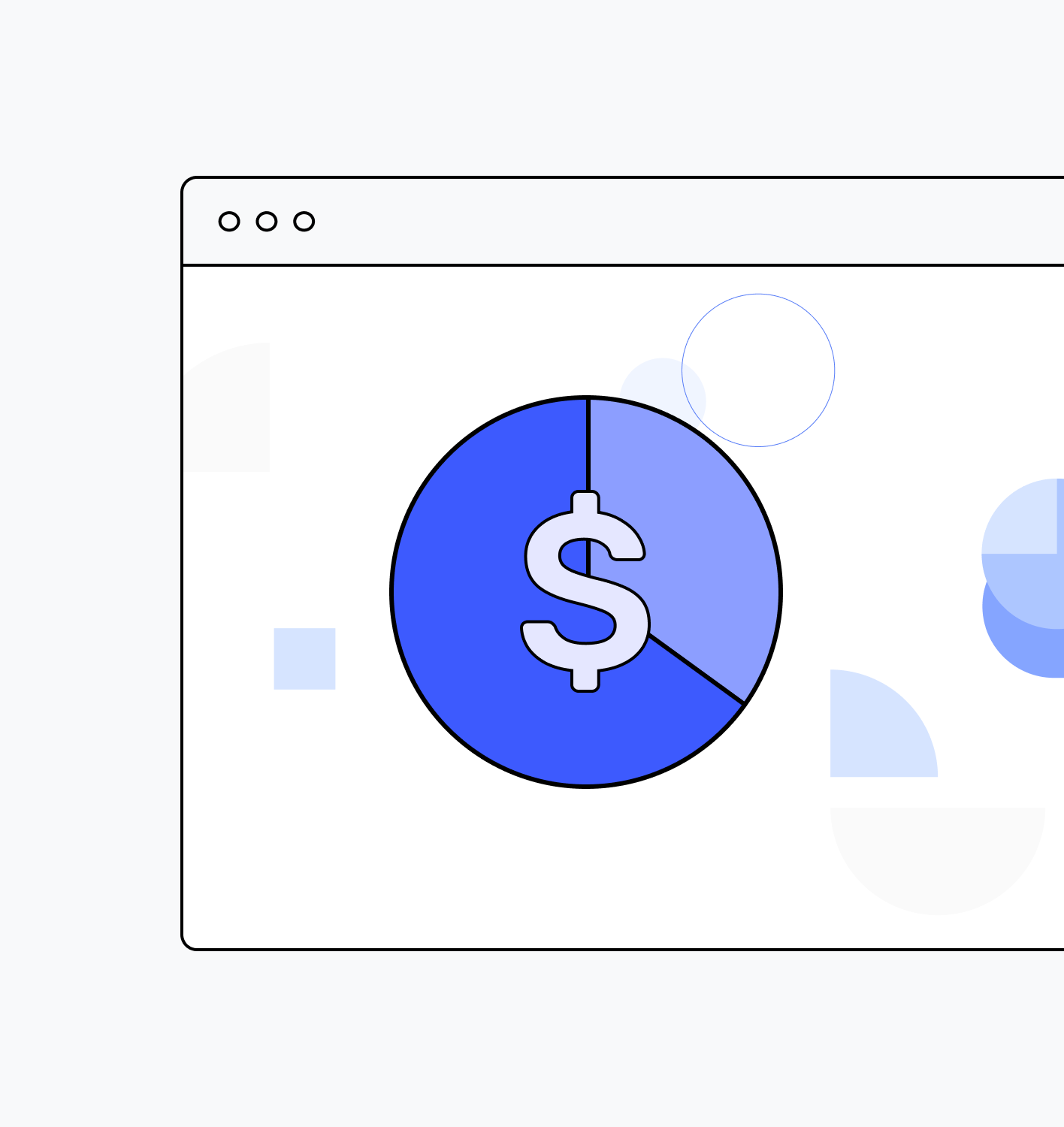 Cloud control screen with $ sign