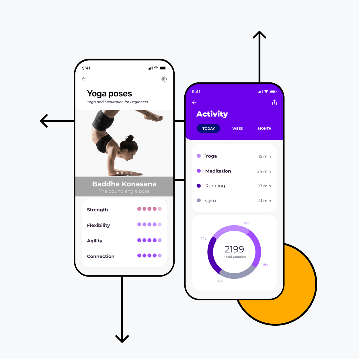 Gym business app screens