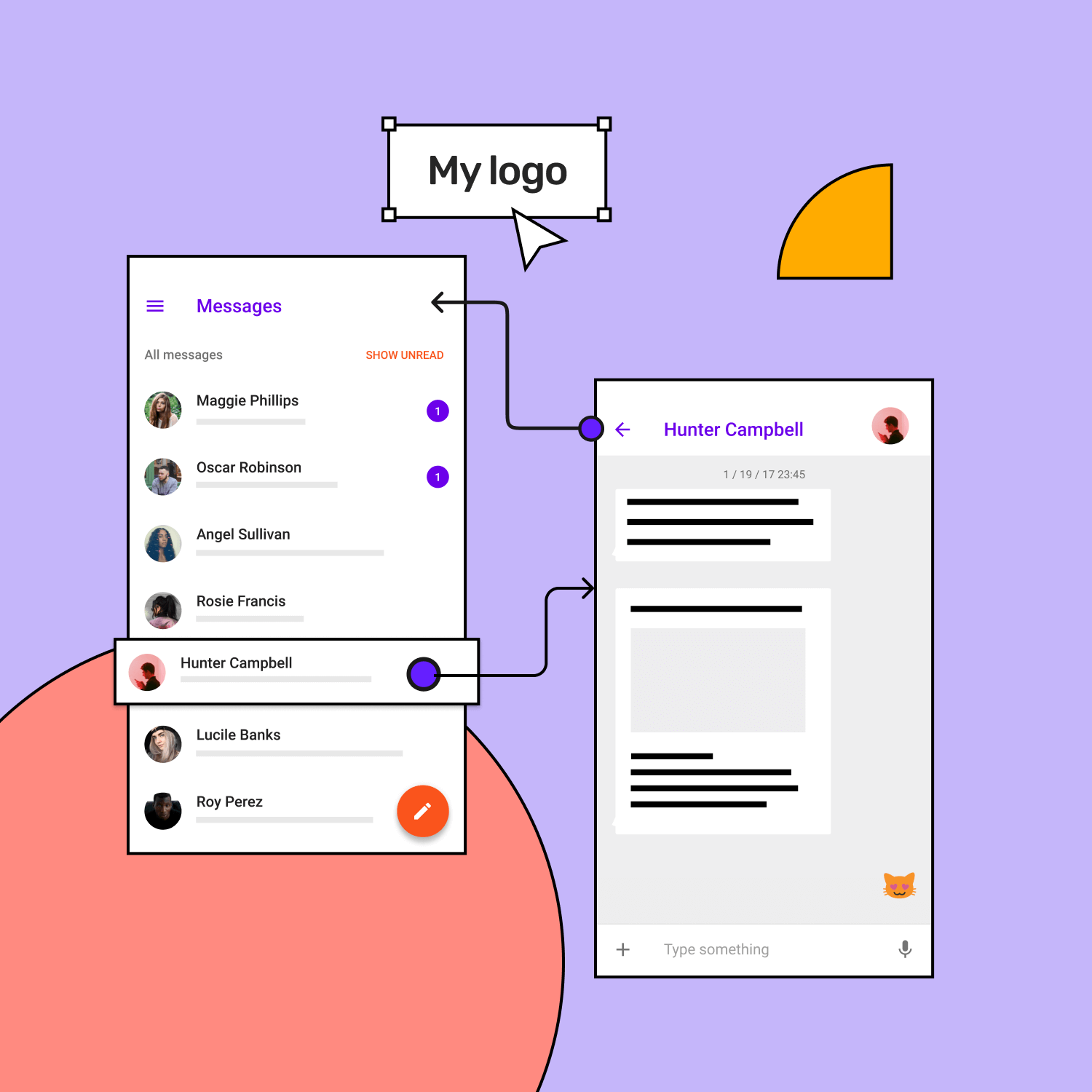 Builder Studio screen with design illustration and icons