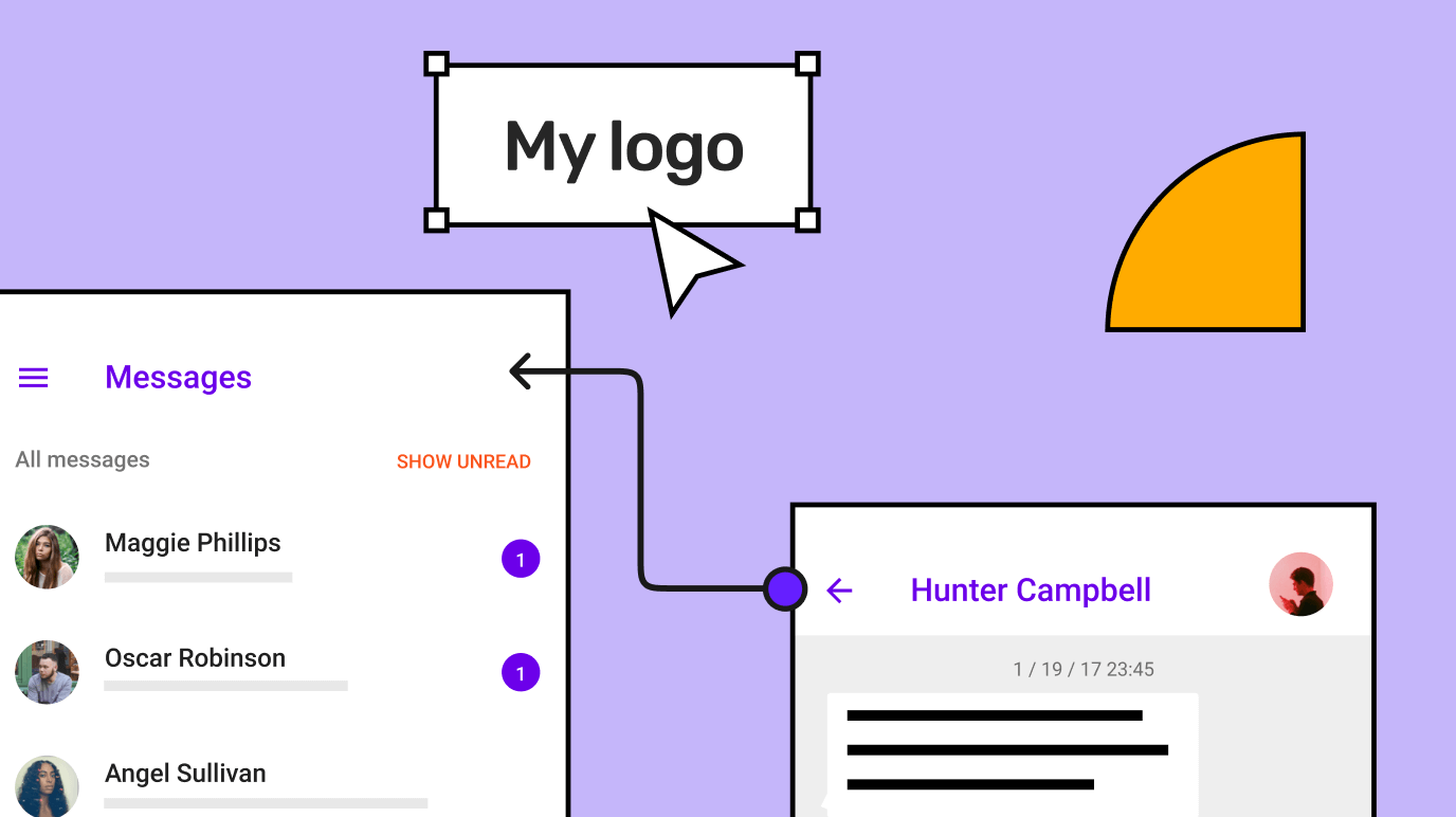 Builder Studio screen with design illustration and icons
