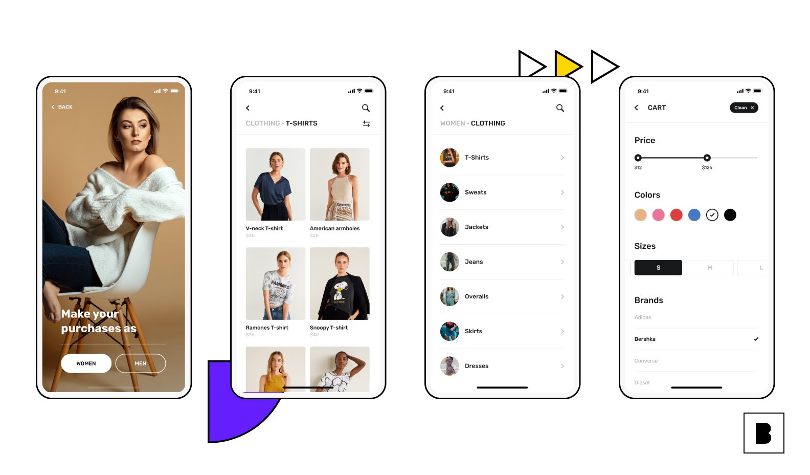 Pre-packaged app screens